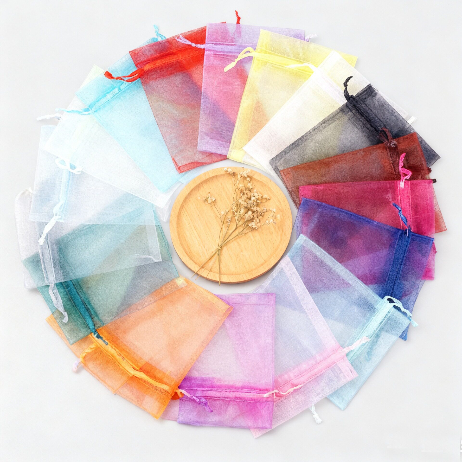 纯色珍珠纱袋饰品包装袋喜糖袋束口袋化妆品礼品试用装纱袋多色