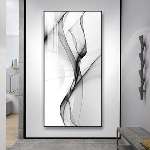 抽象现代简约玄关装饰画入户走廊过道竖版壁画艺术玄幻挂画正对门