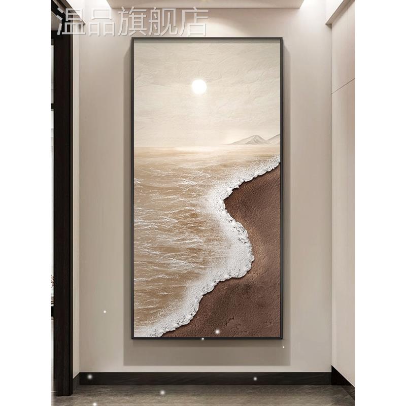 2025新款轻奢旭日东升油画玄关过道楼梯现代简约日出现代风装饰画图片
