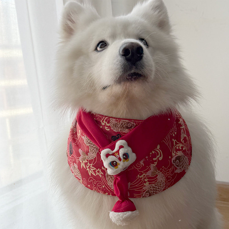 2026新款宠物新年围脖边牧金毛阿拉斯加小中大型犬喜庆口水巾,宠物/宠物食品及用品,围巾/口水巾,淘宝优惠券,粉丝福利购,淘宝优惠卷