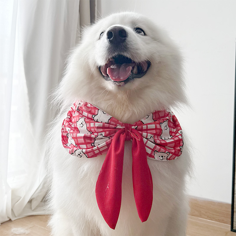 狗狗领巾蝴蝶结萨摩耶边牧拉布拉多哈士奇可爱围脖围巾宠物领结