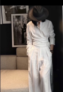 套装 原版 衬衫 裤 高品质气质通勤御姐范 西装 绝美老钱风亚麻长袖