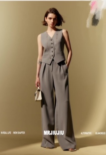 醋酸混纺三色深圳南油高端女装 套装 气质通勤 马甲西装 限量级无袖