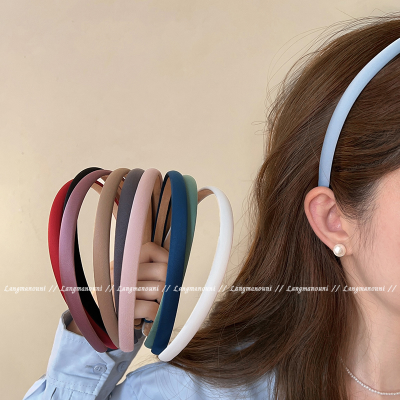 法式简约细款糖果色发箍女2025新款外出百搭头箍洗脸压发日常头饰
