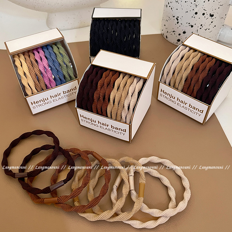 实用高马尾发圈2025新款无痕不伤发橡皮筋扎头发气质发绳耐用发饰