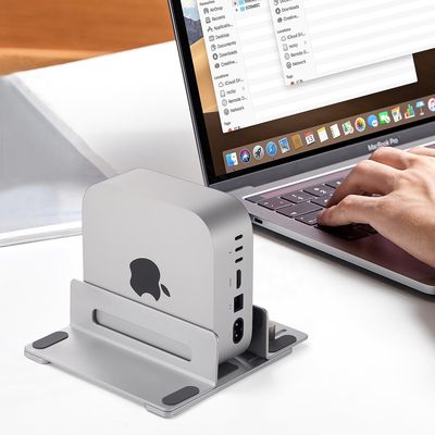 专用苹果MacminiM4Pro主机底座笔记本立式支架电脑金属桌式收纳架