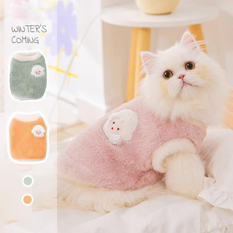 小猫咪衣服秋装保暖绒衣猫猫幼猫布偶猫蓝猫宠物狗狗防掉毛秋冬季