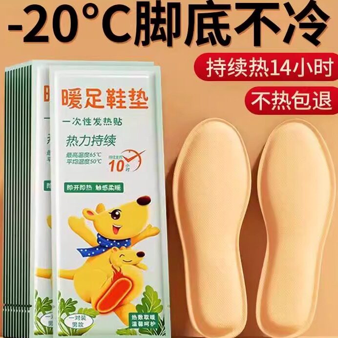 自发热鞋垫女暖脚贴自加热冬可行走男暖足贴暖脚底热垫脚冷足底