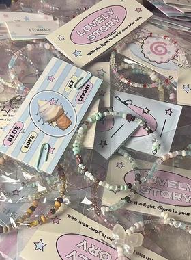 马卡龙多巴胺甜美串珠手链