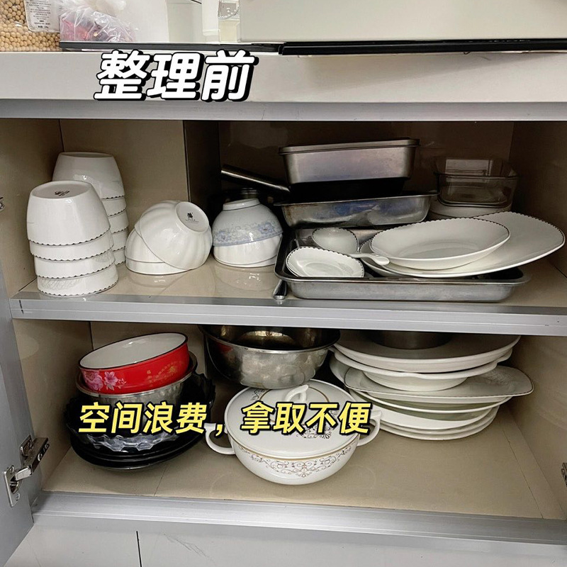 不锈钢碗碟收纳架厨房置物架沥水碗架筷子收纳盒台面果蔬篮置物篮