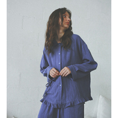 宽松女士睡衣春季 MollyRosa鲸落蓝 纯棉纱布高级感透气家居服套装