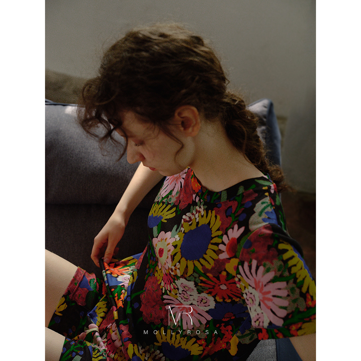 MOLLYROSA花野集 短袖短裤复古花卉睡衣莱赛尔纤维羊毛家居服夏季