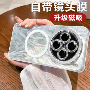 x200promini保护套磁吸x100spro全包防摔自带镜头膜100ultra外女生好看网红高级感 适用VIVOx200pro手机壳新款