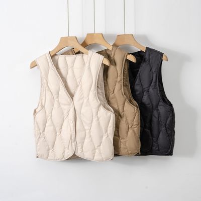 保暖羽绒马甲女款2025新款冬背心
