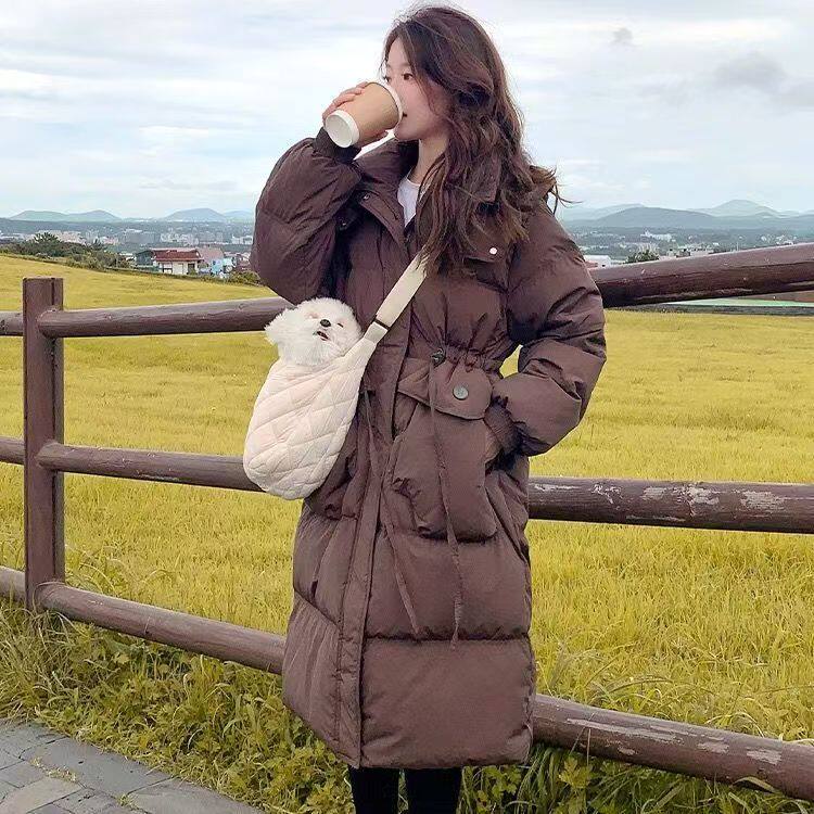 90白鸭绒中长款羽绒服2025新款女