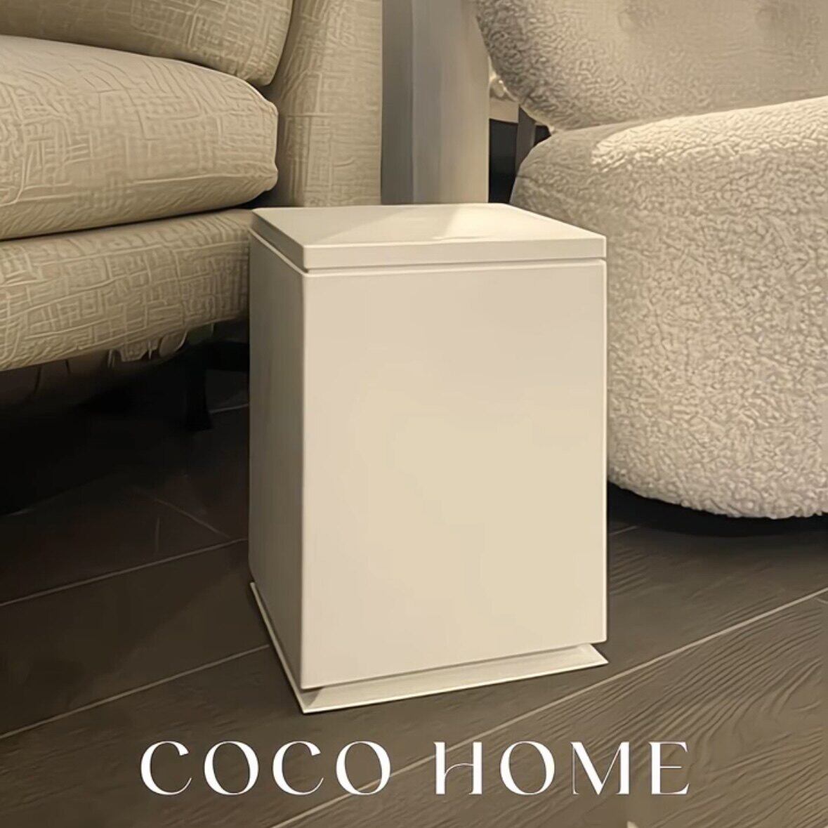 方形垃圾桶家用客厅厨房按压式双层带盖大号大容量纸篓简约轻奢风