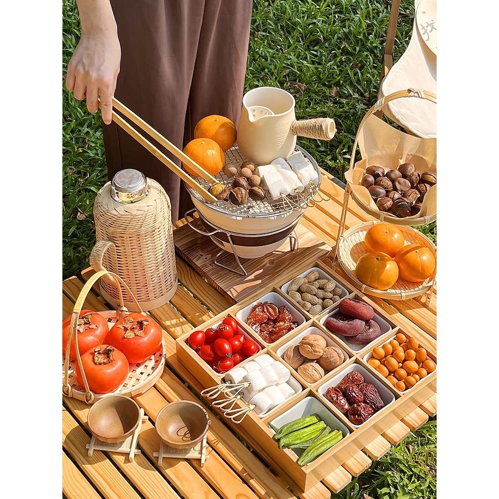 托盘围炉煮茶果盘中式点心盘糕点盘糕点摆盘九宫格干果盘配件雁冰,家居饰品,花篮,淘宝优惠券,粉丝福利购,淘宝优惠卷