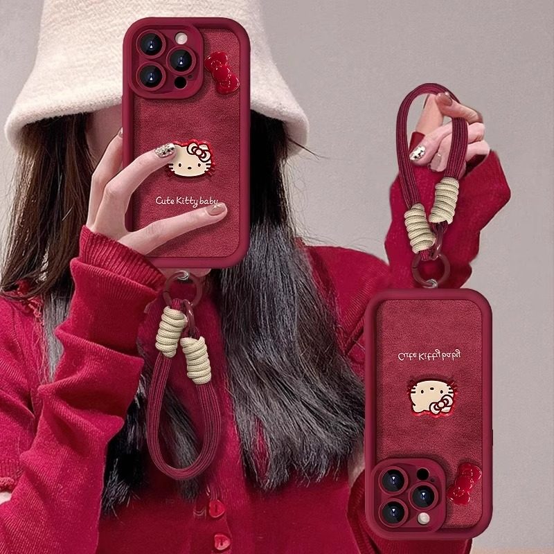 适用苹果17promax手机壳酒红色新款iphone16pro立体蝴蝶结15猫咪14p小羊皮全包13可爱卡通12带挂绳11高级感,3C数码配件,手机保护套/壳,淘宝优惠券,粉丝福利购,淘宝优惠卷