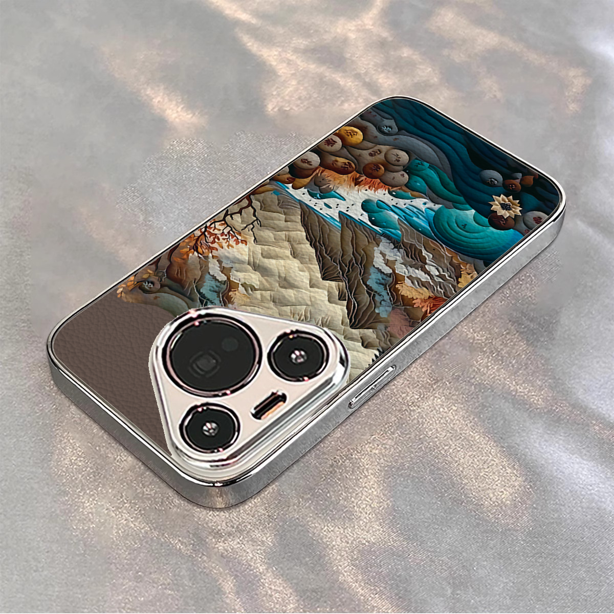 适用华为pura电镀扶光山川