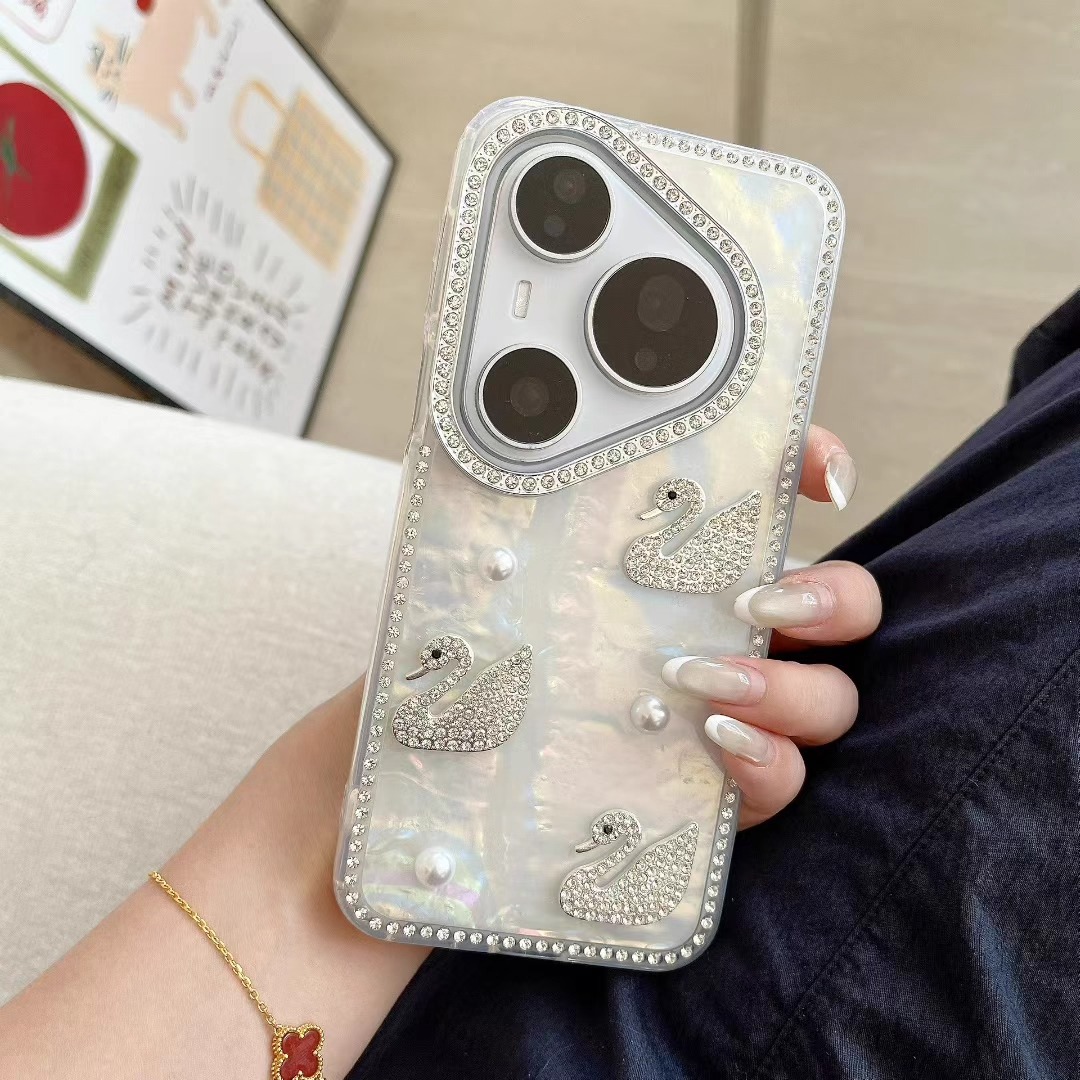 适用华为pura硅胶立体珍珠蝴蝶