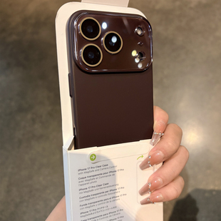 Air镜头全包15Plus防摔14Por保护套13 高级感肤感磨砂外壳16Pro女款 酒红色适用苹果17promax iphone手机壳新款