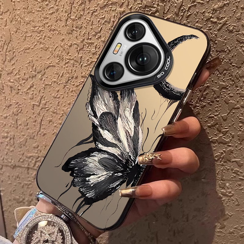 适用华为蝴蝶创意油画春夏新款