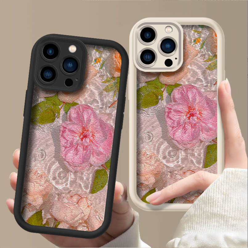 适用苹果硅胶清澈花朵