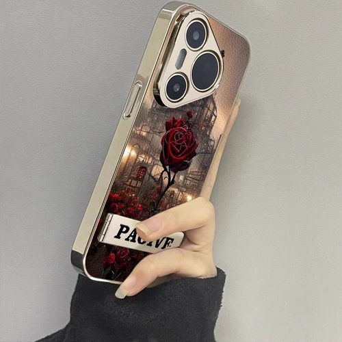 适用华为pura电镀玫瑰城堡