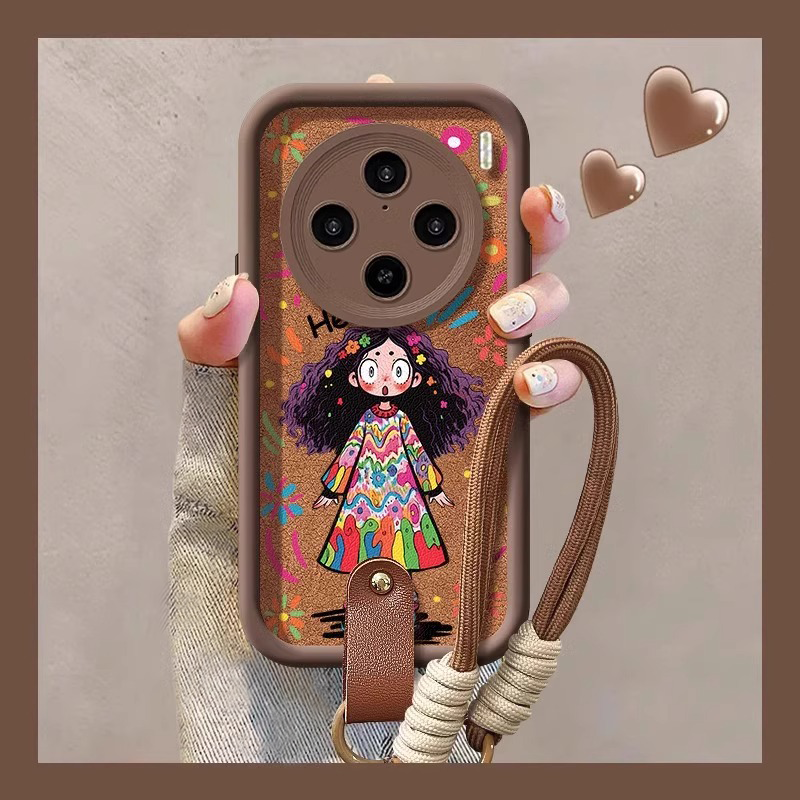 适用vivox200小羊皮可爱女孩挂绳