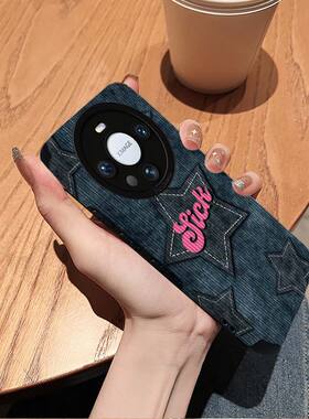 适用华为mate60Pro+手机壳pura70Ultra复古牛仔布纹magic6543新款创意nova1211个性防摔5040荣耀9080女软套30