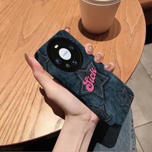 防摔5040荣耀9080女软套30 创意nova1211个性 适用华为mate60Pro 手机壳pura70Ultra复古牛仔布纹magic6543新款