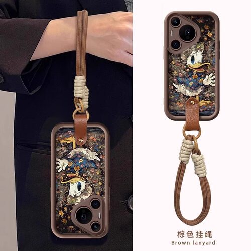 适用华为pura小羊皮挂绳手链