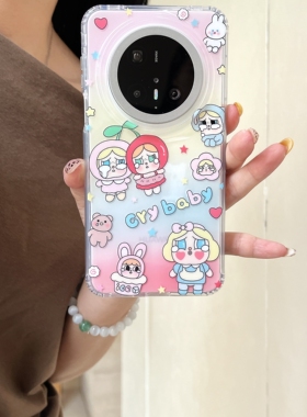 哭娃樱桃适用华为mate70pro手机壳mate60pro气囊双层iMD新款女款pura80pro防摔pura70pro硅胶保护套p60pro