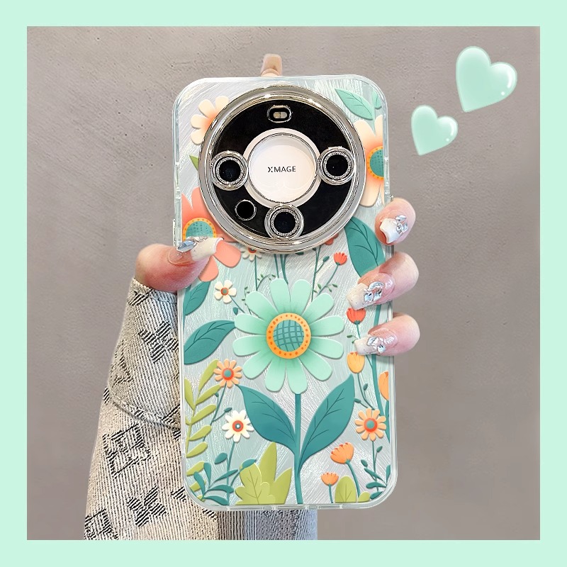 适用华为mate硅胶满屏花卉