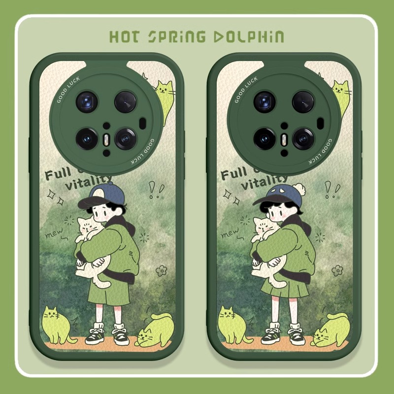 适用华为mate硅胶猫男女孩