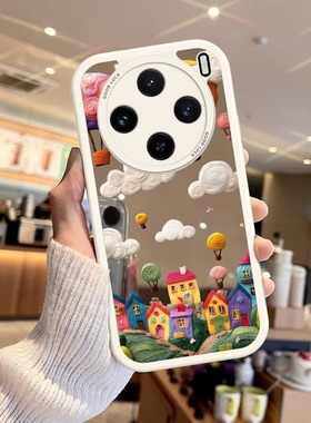 适用VIVOX300pro手机壳镜面气球小镇x200/X100s新款ins风x90pro+补妆镜子XNOTE保护套女X80软硅胶Ultra防摔