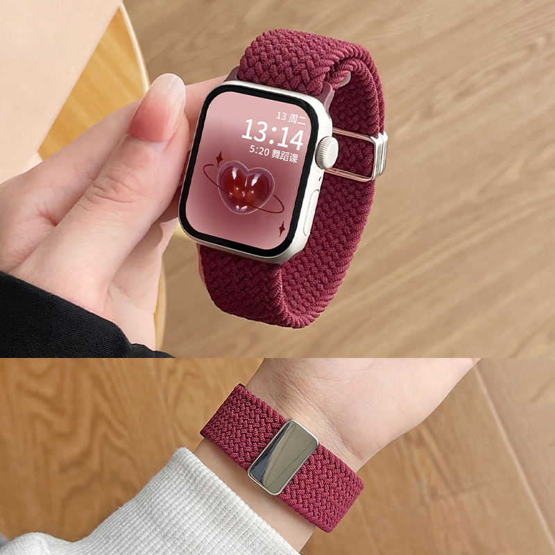 学长家华为fit3表带编织回环磁吸