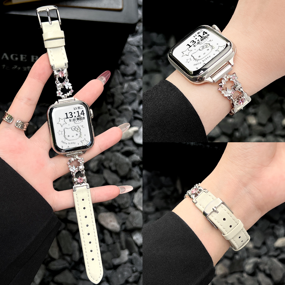 学长家新款金属蝴蝶间皮手表带