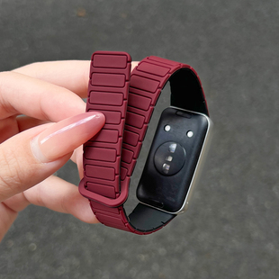 智能运动十代女生表链 腕带band8高级感专用手带八电子九女款 适用华为手环10手表带硅胶磁吸9nfc版 高颜值新款