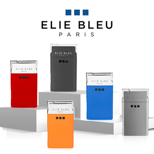 火机 充气便携式 ELIE BLEU法国自在超薄奢侈火机防风直冲金属男士