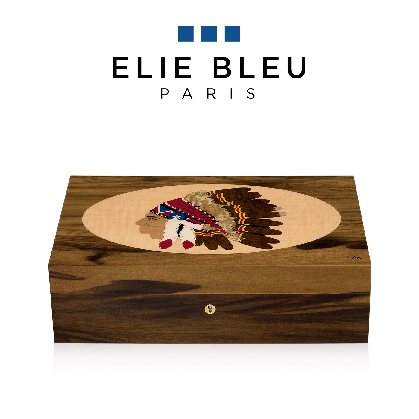 ELIE BLEU印第安人110支装古巴雪茄保湿盒高级烟盒全球限量99个