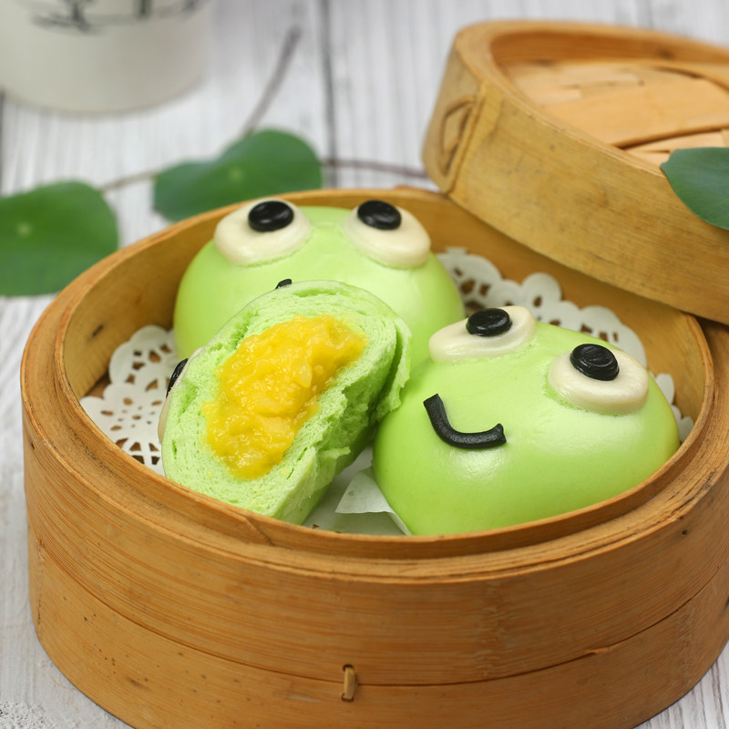粤食福青蛙王子卡通包子广式速冻早餐点心儿童早饭包点馒头半成品