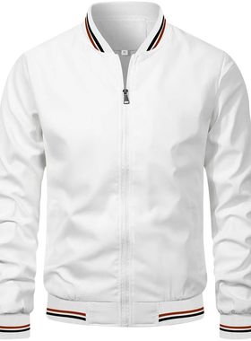 Casual stand up collar jacket baseball jacket休闲立领棒球服