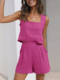吊带短裤 woman 上衣运动两件套套装 女blouse