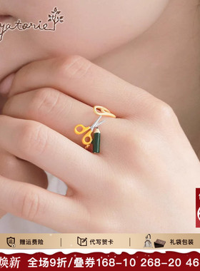 原创手工开口戒女可爱指环