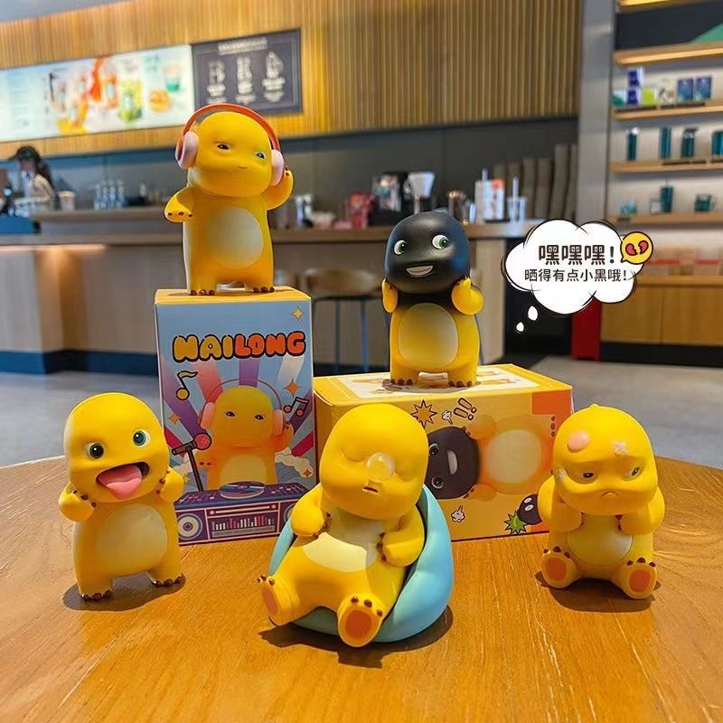 摆烂六件套摆件公仔玩偶潮玩办公室手办饰品全套盲盒盲盒潮玩