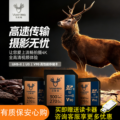 沣标沃斯耐sd卡512G存储卡128G相机通用SD内存卡64g佳能富士尼康相机专用512G闪存卡256GB高速SDXC/SDHC