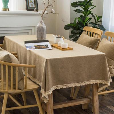 桌布布亚艺茶简约纯色KA079桌长方形现代餐布棉麻麻正方形几布课