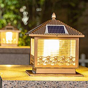 阳能柱头别墅PY028围墙大门外防水庭院门灯柱柱户子墙头家用太电