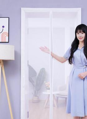 防蚊门帘魔2024bsal338新款高纱档磁铁条磁吸全白色纱门纱帘术贴